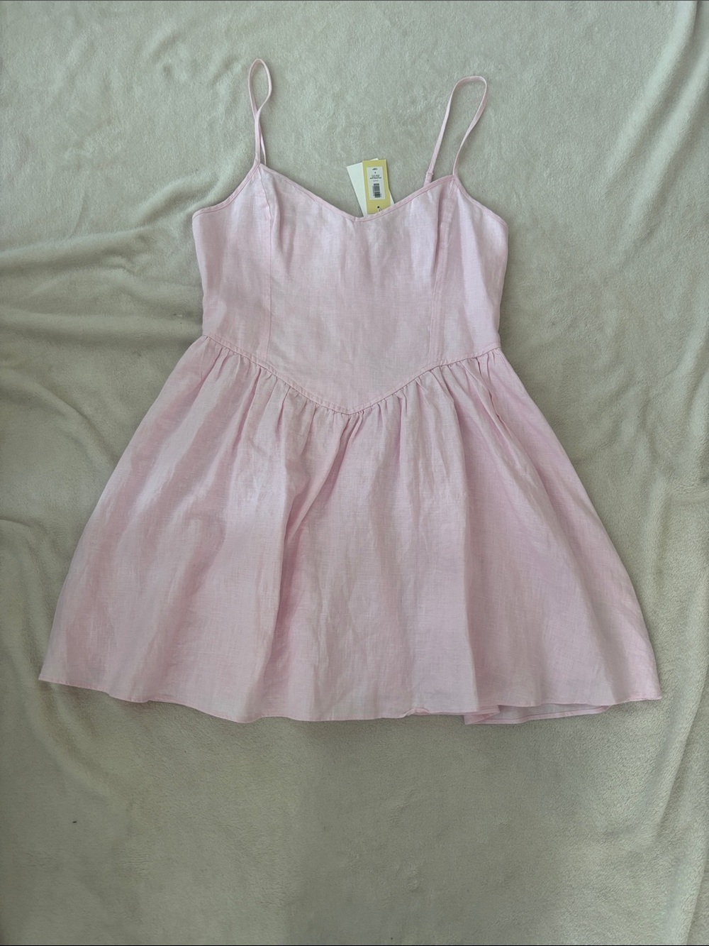 Aritzia Influence Mini Linen Dress - Size 6, Villa Pink